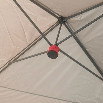 Wetterfester Faltpavillon, beige, 3,6x3,6m, höhenverstellbar