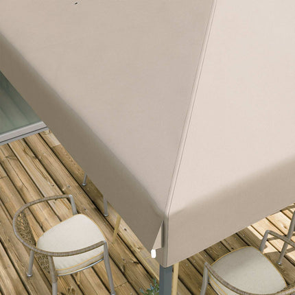 Wetterfester Faltpavillon, beige, 3,6x3,6m, höhenverstellbar