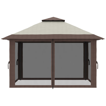 Adjustable 4x4M garden gazebo with UV protection and mesh