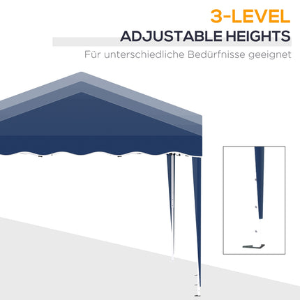 Faltpavillon 3x3m, höhenverstellbar, UV-Schutz
