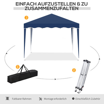 Faltpavillon 3x3m, höhenverstellbar, UV-Schutz