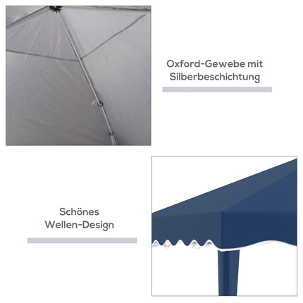 Faltpavillon 3x3m, höhenverstellbar, UV-Schutz