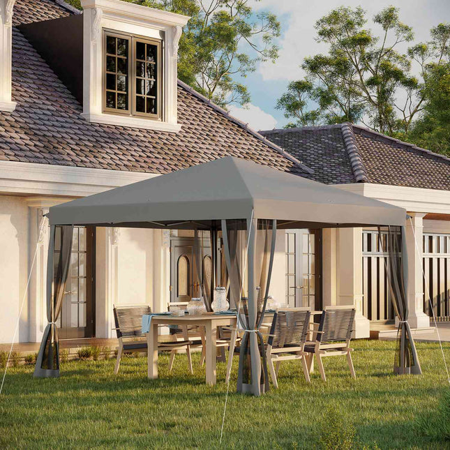 Faltpavillon mit Seitenwänden, Metallgestell, 3x3M