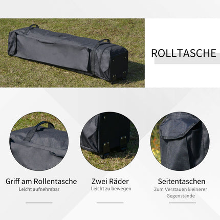 Faltbarer brauner Pavillon mit UV-Schutz, Stahlrahmen