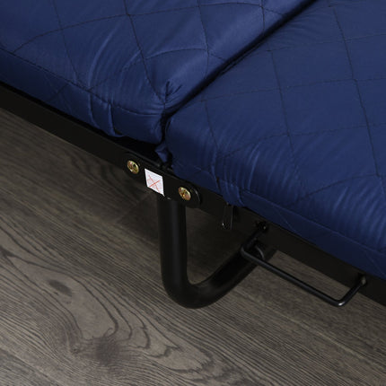 Klappbares Gästebett - Verstellbar - Stahlrahmen - Blau