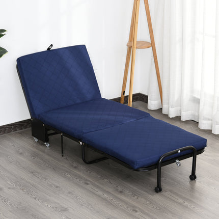 Klappbares Gästebett - Verstellbar - Stahlrahmen - Blau