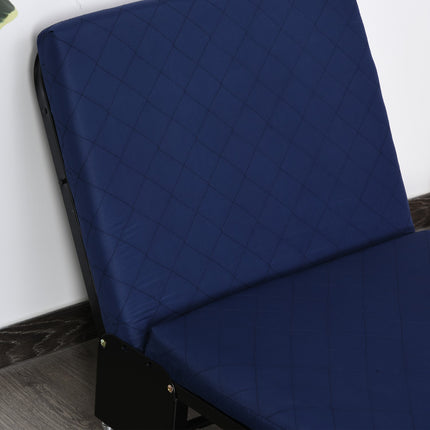 Klappbares Gästebett - Verstellbar - Stahlrahmen - Blau