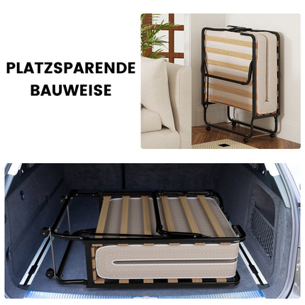 Folding Guest Bed 80x200 cm with Memory Foam Mattress