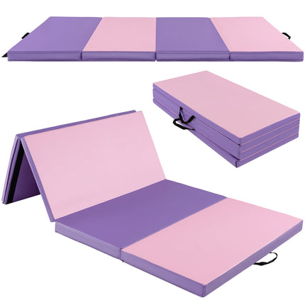 Klappbare Gymnastikmatte 8x4x2, PU-Bezug, Griffe