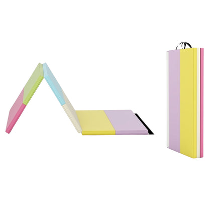 Folding Gymnastics Mat with Handles, 180 x 120 cm