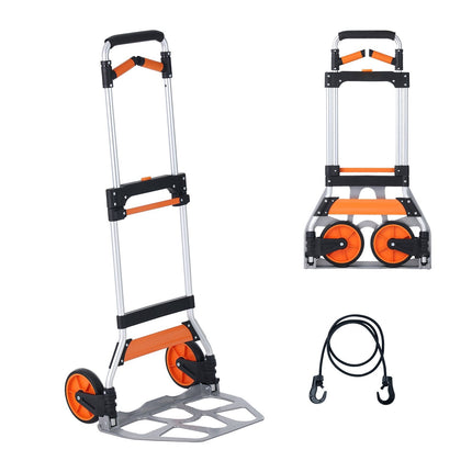 Folding Hand Truck, 309 lb Capacity, Aluminum, Telescoping