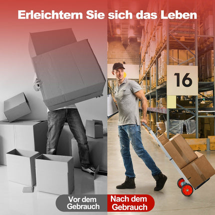 Folding Hand Truck with Telescopic Handle, 100kg Capacity