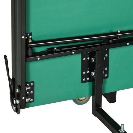 Folding Indoor Table Tennis Table with Wheels - Green