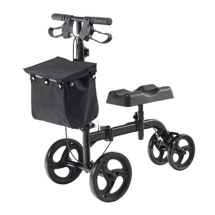 Folding Knee Scooter, Carbon Steel, All-Terrain Wheels, Dual Brakes