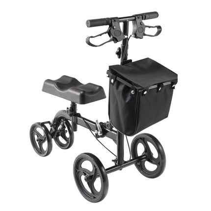Folding Knee Scooter, Carbon Steel, All-Terrain Wheels, Dual Brakes