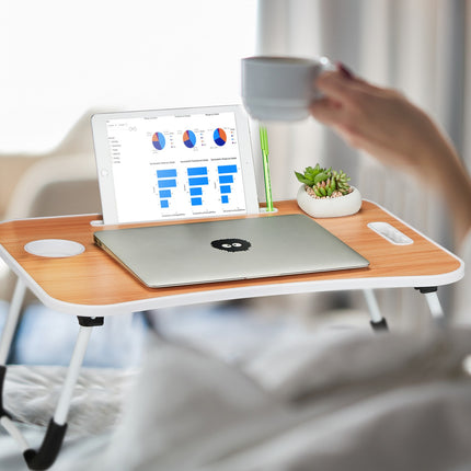 Klappbarer Laptoptisch mit rutschfesten Füßen, tragbares Design