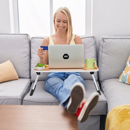 Klappbarer Laptoptisch mit rutschfesten Füßen, tragbares Design