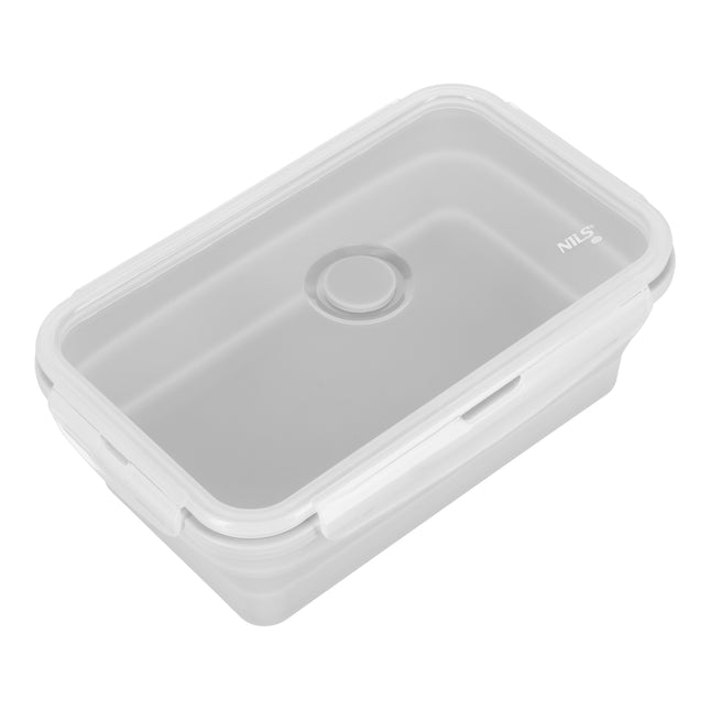 Faltbare Lunchbox, Grau, 1200ml Fassungsvermögen