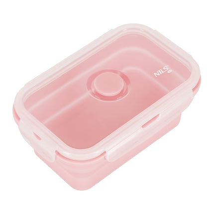 Folding Lunch Box, Pink, 500ml Capacity