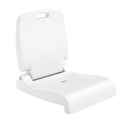 Folding Outdoor Chair with Handle & Drain Hole, White