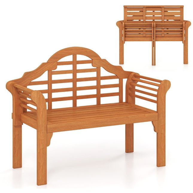 Klappbare Gartenbank aus Akazienholz, 123x54x96 cm