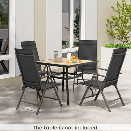 Klappbare Terrassenstühle, 2er-Set, 7 Positionen, 180 kg