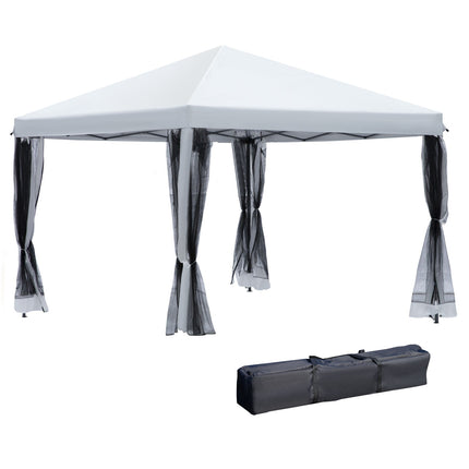 Faltpavillon, 3x3M, Cremeweiß, Seitenwände und Tasche