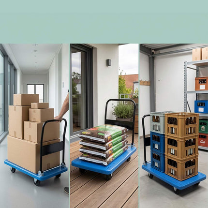Plattformwagen klappbar, 300kg Tragkraft - Blau
