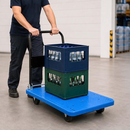 Plattformwagen klappbar, 300kg Tragkraft - Blau