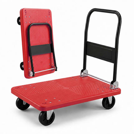 Folding Platform Trolley, 300kg Capacity – Red