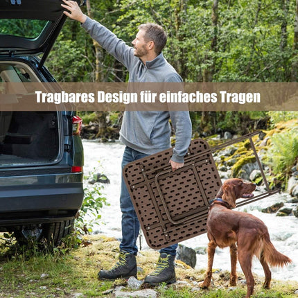 Folding Rattan-Style Table with 60x60cm HDPE Top