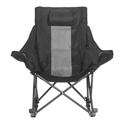 Folding Rocking Camping Chair – 225 lb, Cup Holder, Pocket