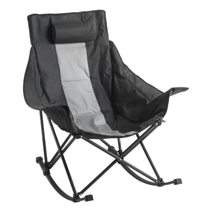 Folding Rocking Camping Chair – 225 lb, Cup Holder, Pocket