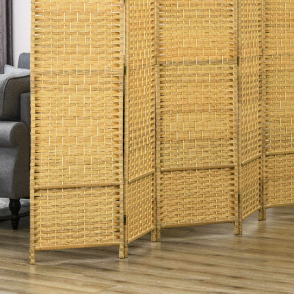 Faltbarer Raumteiler, 6-teiliger Kiefernrahmen, 270x180 cm