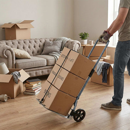 Klappbarer Sackkarren, 120 kg Tragkraft, Teleskopgriff
