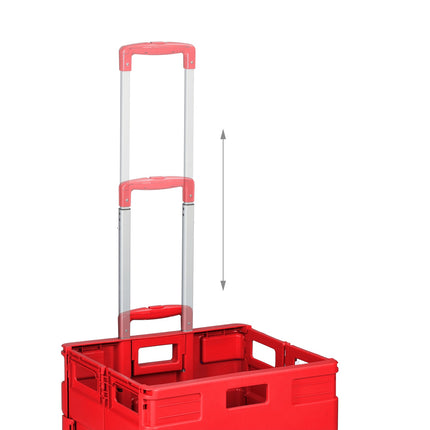 Faltbarer Einkaufstrolley mit Teleskopgriff, 35 kg Tragkraft