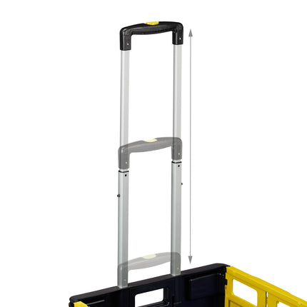 Folding Shopping Trolley with Wheels, 35kg Capacity