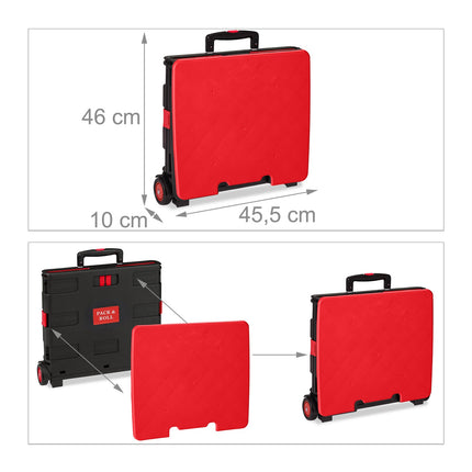 Skládací nákupní vozík na kolečkách, nosnost 35kg