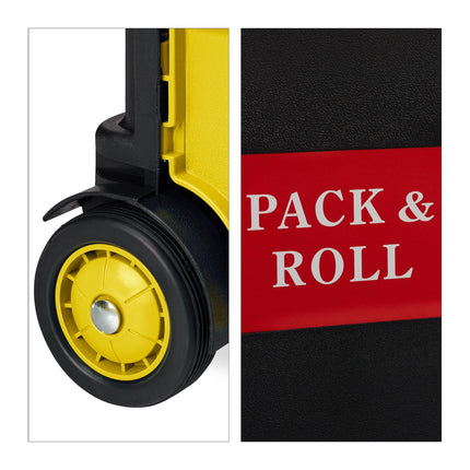 Folding Shopping Trolley with Wheels, 35kg Capacity