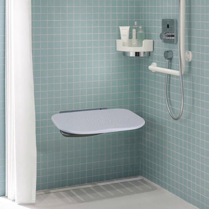 Folding Shower Seat, Wall-Mounted, 450 lb Capacity