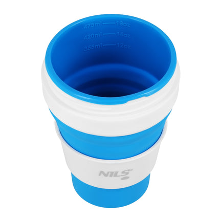 Faltbarer Silikonbecher, 475ml, Blau