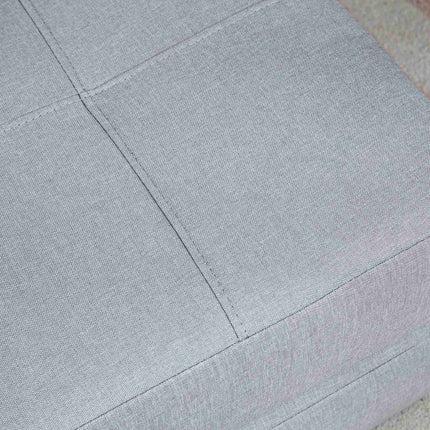 Folding sofa bed chair - 2-in-1, light grey, 100 kg capacity