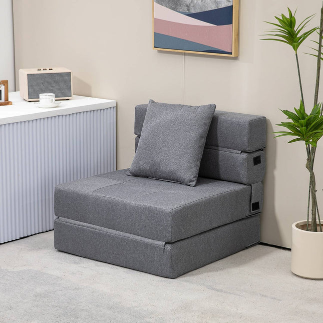Sessel-Schlafsofa – 2-in-1, dunkelgrau, 100 kg Tragkraft