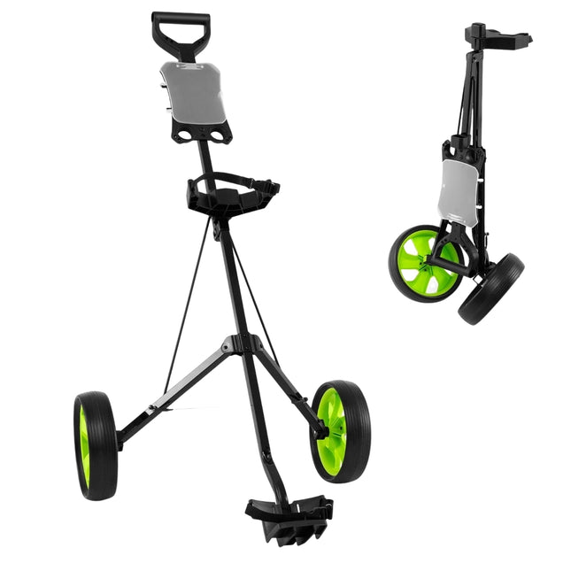Faltbarer Golf-Stahl-Trolley mit Scorekartenhalter, 2 Räder