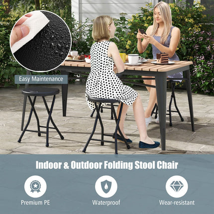 Folding Stool Set of 2, 18 In, Carry Handle, 330 lb