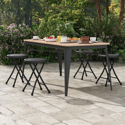 Folding Stool Set of 2, 18 In, Carry Handle, 330 lb