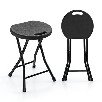 Folding Stool Set of 2, 18 In, Carry Handle, 330 lb