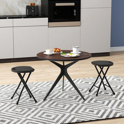 Folding Stool Set of 2, 18 In, Carry Handle, 330 lb