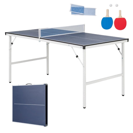 Folding Table Tennis Table with Net, 2 Paddles & Balls
