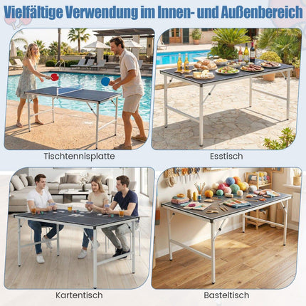 Folding Table Tennis Table with Net, 2 Paddles & Balls